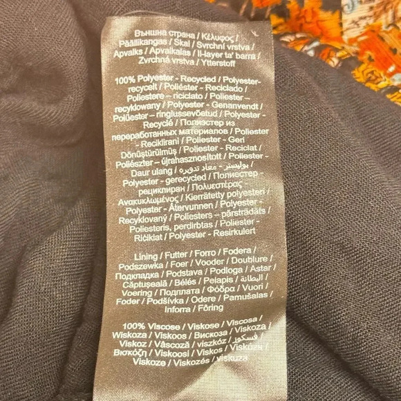 .OBJECT Objarya Fall Print Long Sleeve Button-Up Shirt Dress Women's M EUR 40 - Picture 9 of 10